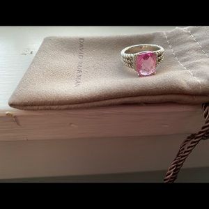 David Yurman Petite Wheaton Pink Tourmaline Ring